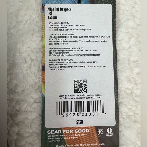 NWT** Cotopaxi Allpa 18L Backpack Fatigue - Picture 9 of 9